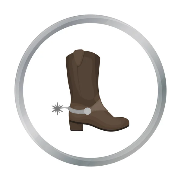 Bottes de cowboy icône dans le style dessin animé isolé sur fond blanc. Illustration vectorielle du symbole du pays USA . — Image vectorielle