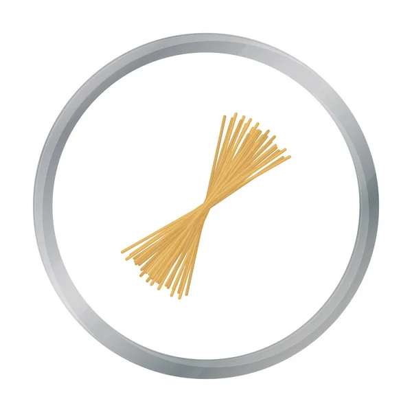 Icono de pasta de espaguetis en estilo de dibujos animados aislado sobre fondo blanco. Tipos de pasta símbolo stock vector ilustración . — Vector de stock