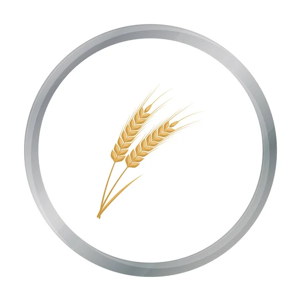 Oreilles de blé pâtes icône en style dessin animé isolé sur fond blanc. Types de symboles de pâtes illustration vectorielle de stock . — Image vectorielle