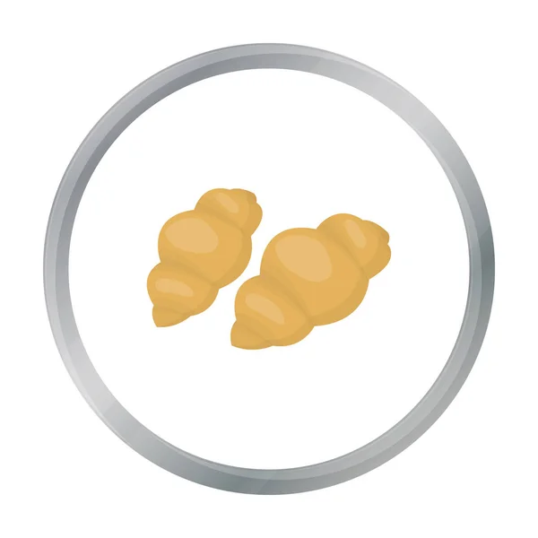 Gnocchi Pasta Ikone im Cartoon-Stil isoliert auf weißem Hintergrund. Arten von Nudeln Symbol Aktienvektor Illustration. — Stockvektor