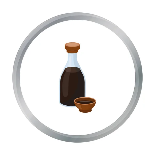 Icono de salsa de soja en estilo de dibujos animados aislado sobre fondo blanco. Sushi símbolo stock vector ilustración . — Archivo Imágenes Vectoriales