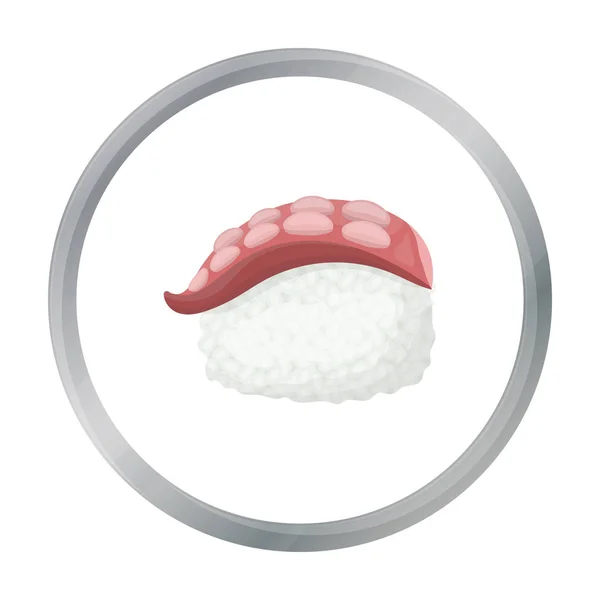 Nigiri ikona stylu kreskówka na białym tle. Sushi symbol Stockowa ilustracja wektorowa. — Wektor stockowy