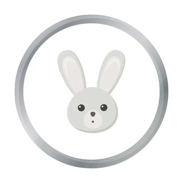 Ícone de desenho animado de coelho. Ilustração para web e design móvel . — Vetor de Stock