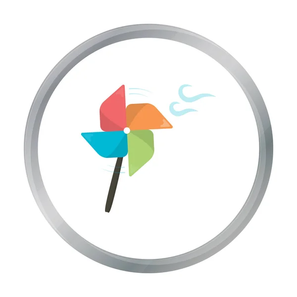 Hračky větrný mlýn kreslené ikony. Ilustrace pro web a mobilní design. — Stockový vektor