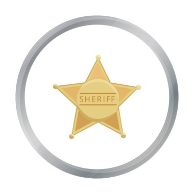 Şerif simgesi karikatür. Vahşi Batı karikatür Batı simgesinden tek.