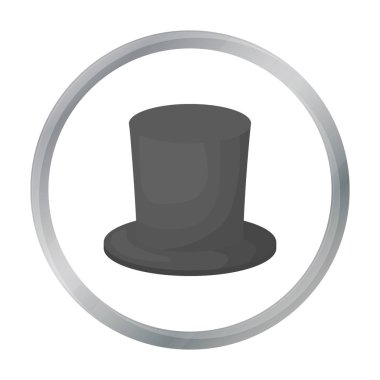 Beyaz arka plan üzerinde izole karikatür tarzı Zylinder simgesini. Tiyatro sembol stok vektör çizim