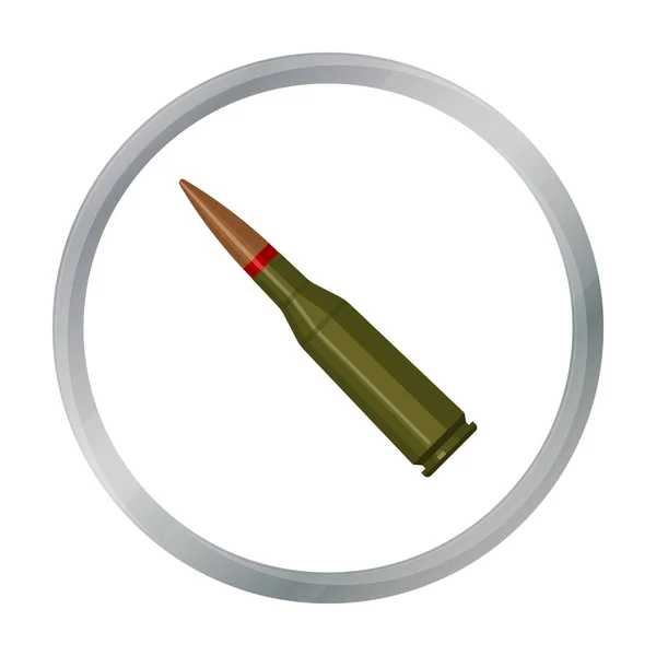 Gewehrkugel-Symbol im Cartoon-Stil isoliert auf weißem Hintergrund. Militär und Armee Symbolvorrat Vektor Illustration — Stockvektor