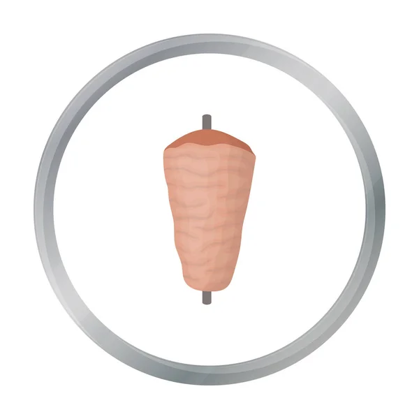 Icono de kebab oner en estilo de dibujos animados aislado sobre fondo blanco. Carnes símbolo stock vector ilustración — Vector de stock