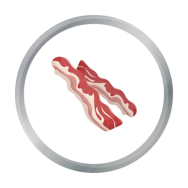 Icône de bacon dans le style de dessin animé isolé sur fond blanc. Illustration vectorielle du symbole de viande — Image vectorielle