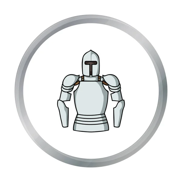 Ícone de armadura placa em estilo cartoon isolado no fundo branco. Museu símbolo estoque vetor ilustração . — Vetor de Stock