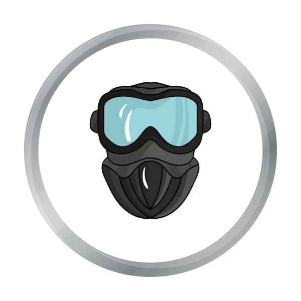 Paintball masker pictogram in cartoon stijl geïsoleerd op een witte achtergrond. Paintball symbool voorraad vectorillustratie. — Stockvector