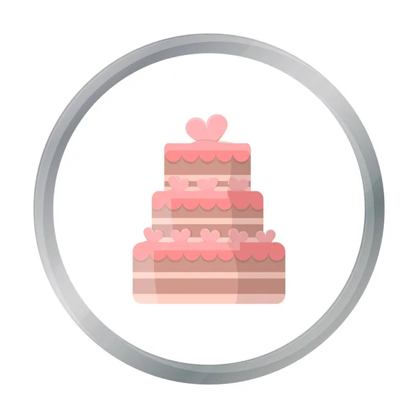 Web とモバイルのベクトル図のウエディング ケーキ アイコン — ストックベクタ