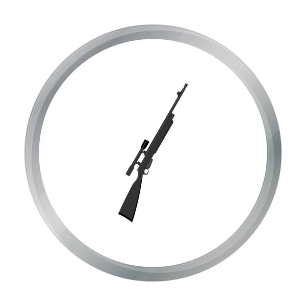 Pistola de rifle sniper ícone dos desenhos animados. Ícone de arma única da grande munição, conjunto de armas . — Vetor de Stock