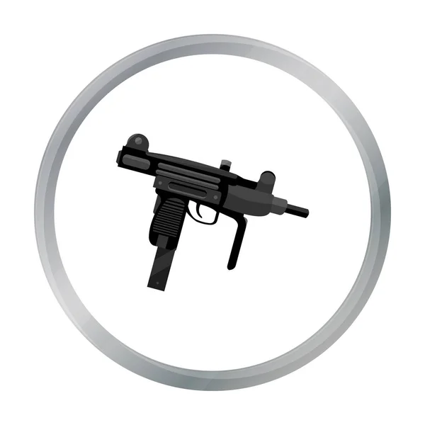 Икона оружия UZI. Одна икона оружия из больших боеприпасов, комплект оружия . — стоковый вектор