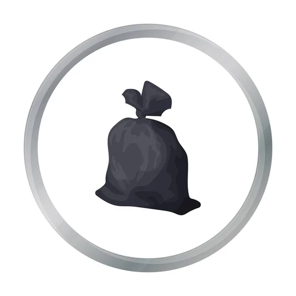 Icône sac poubelle en style dessin animé isolé sur fond blanc. Illustration vectorielle du symbole poubelle et poubelle . — Image vectorielle