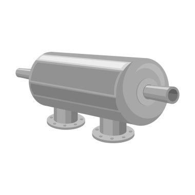 Su filtre makine simgesi beyaz arka plan üzerinde izole tek renkli tarzı. Su filtrasyon sistemi sembol stok vektör çizim.