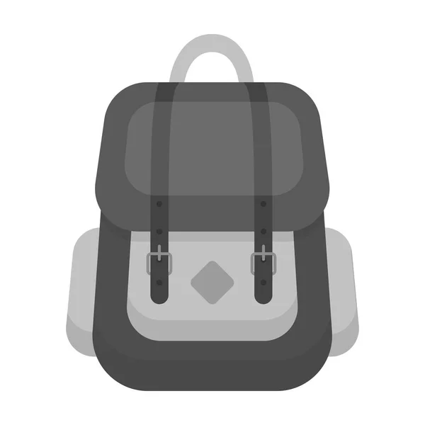 Hipster-Rucksack-Ikone im monochromen Stil isoliert auf weißem Hintergrund. hipster style symbol stock vektor illustration. — Stockvektor