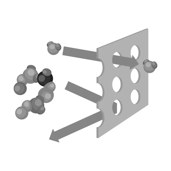 Vattenfiltrering ikonen i svartvit stil isolerad på vit bakgrund. Vattenfiltrering system symbol lager vektorillustration. — Stock vektor