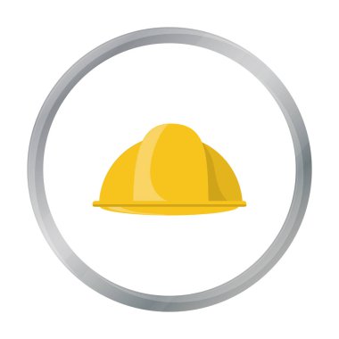 İnşaat kask simgesi beyaz arka plan üzerinde izole karikatür tarzı. Kurmak ve sembol stok vektör çizim onarma.