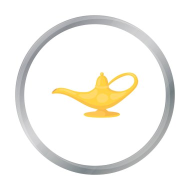 Cin lamba simgesi beyaz arka plan üzerinde izole karikatür tarzı. Siyah ve beyaz sihirli sembol stok vektör çizim.