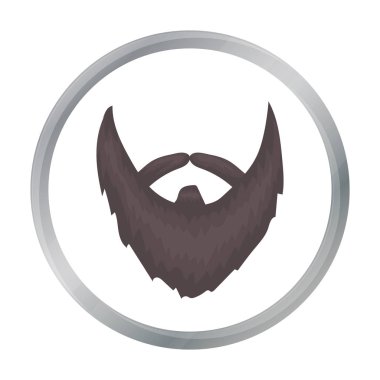 Adam s sakal simgesi beyaz arka plan üzerinde izole karikatür tarzı. Sakal sembol stok vektör çizim.