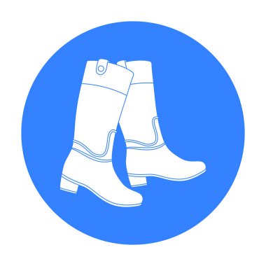 Çizmeler simge siyah stil beyaz arka plan üzerinde izole jockeys. Hipodrom ve atın sembolü hisse senedi vektör çizim.