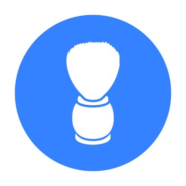 Fırça simgesini izole beyaz arka plan üzerinde siyah tarzda tıraş. Hairdressery sembol stok vektör çizim.