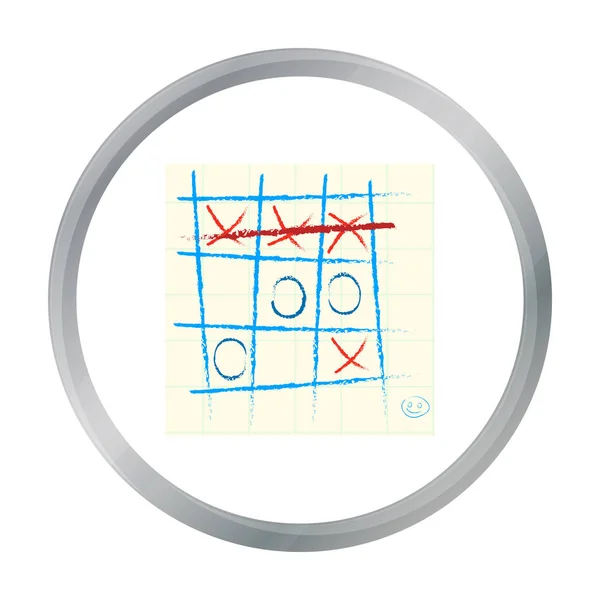 Tic-Tac-Toe ikona ve vzorku — Stockový vektor