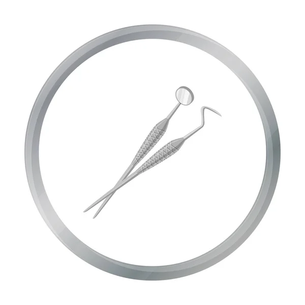 Zahnarztinstrumente-Symbol im Cartoon-Stil isoliert auf weißem Hintergrund. Zahnpflege Symbol Lager Vektor Illustration. — Stockvektor