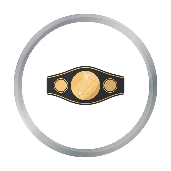 Boxning championship bälte ikonen i tecknad stil isolerad på vit bakgrund. Boxning symbol lager vektorillustration. — Stock vektor