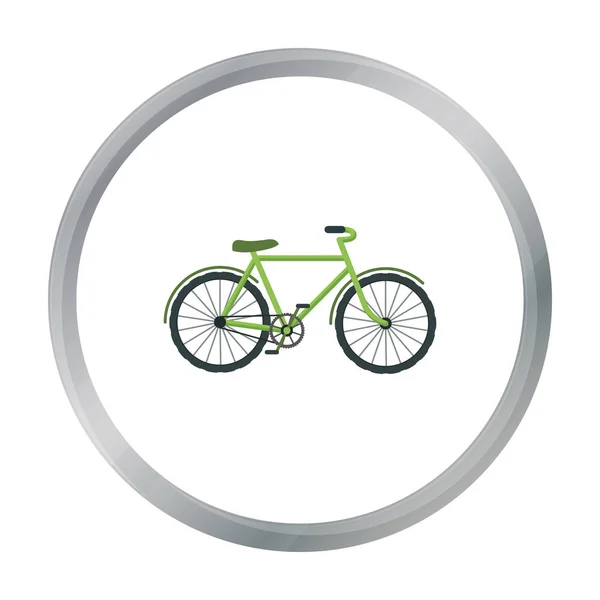 Icône vélo vert dans le style de contour isolé sur fond blanc. Bio et écologie symbole illustration vectorielle de stock . — Image vectorielle