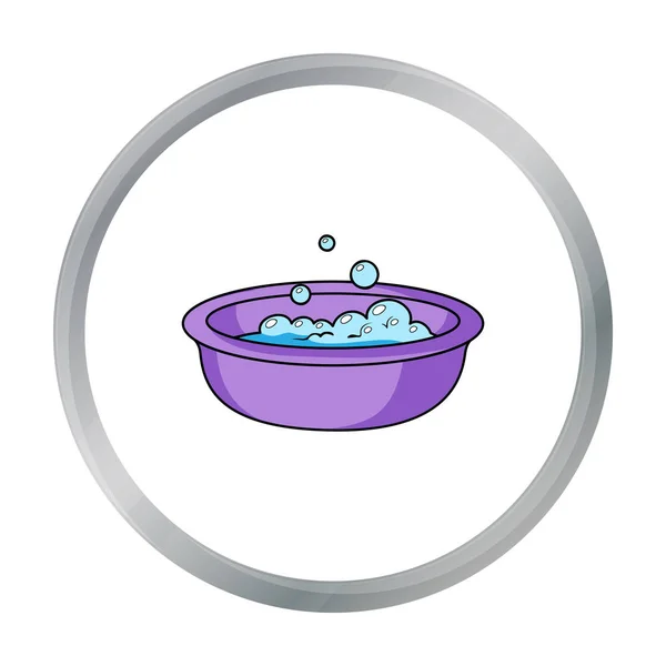 Baby bath icon in cartoon style isolated on white background. Baby born symbol stock vector illustration. — Stock Vector