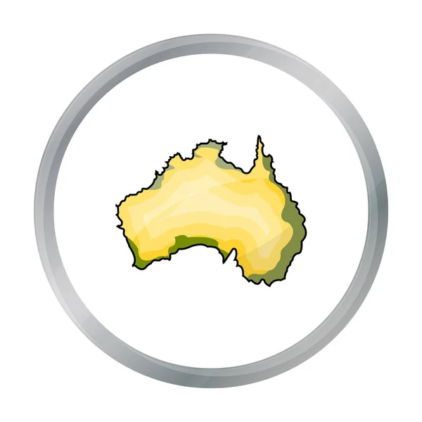 Territorio dell'Australia icona in stile cartone animato isolato su sfondo bianco. Australia simbolo stock vettoriale illustrazione . — Vettoriale Stock