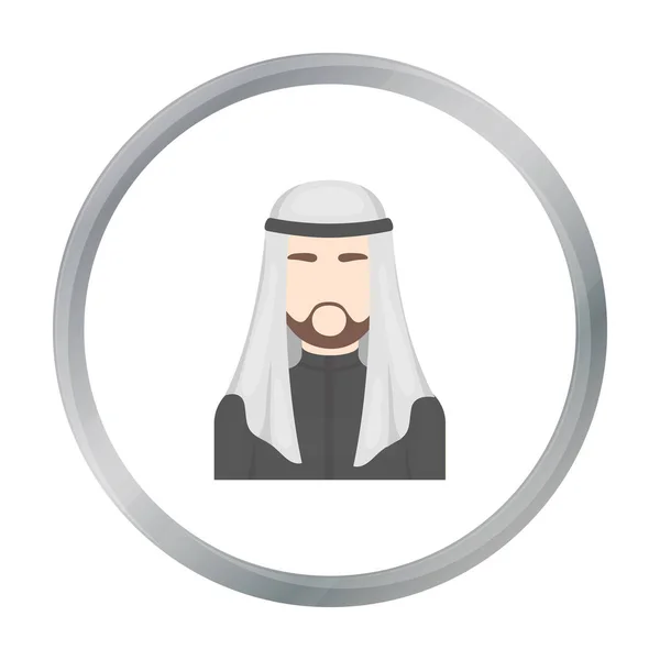 Szejk ikona stylu kreskówka na białym tle. Emiraty Arabskie symbol Stockowa ilustracja wektorowa. — Wektor stockowy