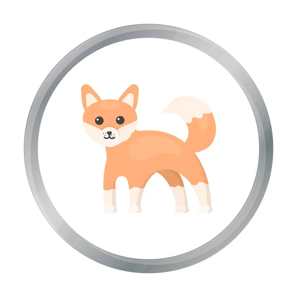 Fox icon cartoon. Символ животного из мультфильма "Большие животные" . — стоковый вектор