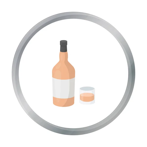 Icono de ron en estilo de dibujos animados aislado sobre fondo blanco. Alcohol símbolo stock vector ilustración . — Archivo Imágenes Vectoriales