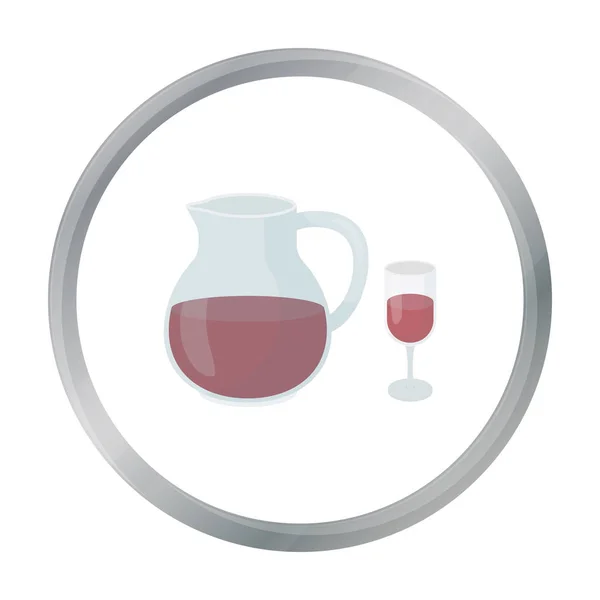 Sangria icon in cartoon style isolated on white background. Alcohol symbol stock vector illustration. — Stock Vector