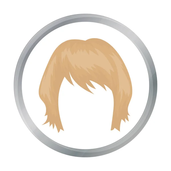 Icono de peinado de mujer en estilo de dibujos animados aislado sobre fondo blanco. Barba símbolo stock vector ilustración . — Archivo Imágenes Vectoriales