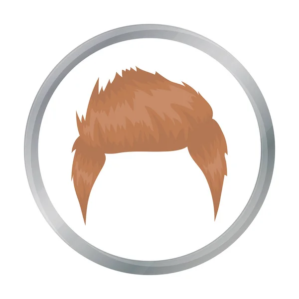 Männerfrisur-Ikone im Cartoon-Stil isoliert auf weißem Hintergrund. Bart Symbol Aktienvektor Illustration. — Stockvektor