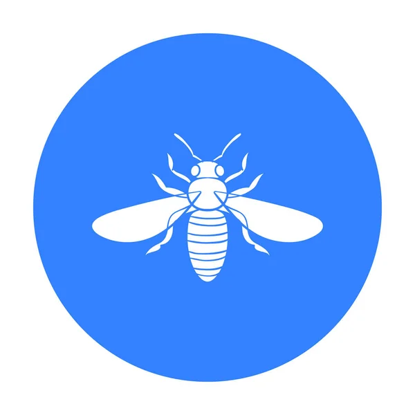 Icono de abeja en estilo negro aislado sobre fondo blanco. Ilustración de vector de stock de símbolos de insectos . — Archivo Imágenes Vectoriales