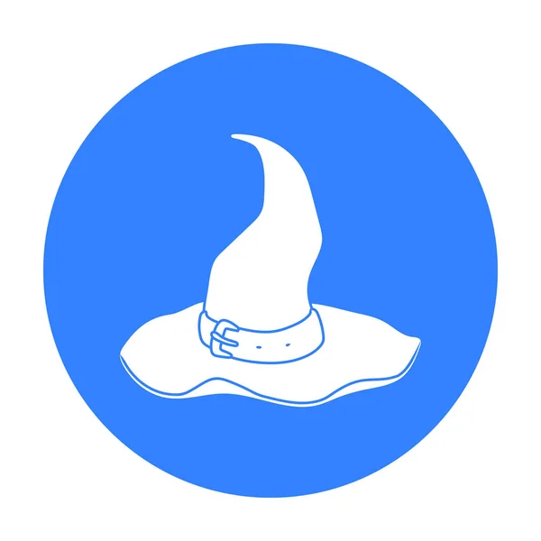 Hexenhut-Symbol im schwarzen Stil isoliert auf weißem Hintergrund. Hüte Symbol Aktienvektor Illustration. — Stockvektor