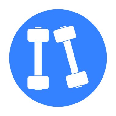 Halter simgesinde siyah stil beyaz arka plan üzerinde izole. Spor ve fitness sembol stok vektör çizim.