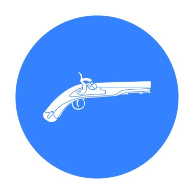 Simge siyah stil beyaz arka plan üzerinde izole içinde tabanca. İngiltere'de ülke sembol stok vektör çizim.