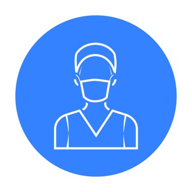 Hemşire simge siyah. Büyük tıp, sağlık siyah simgesinden tek tıp.