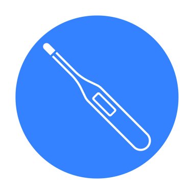 Termometre simge siyah. Büyük tıp, sağlık siyah simgesinden tek tıp.