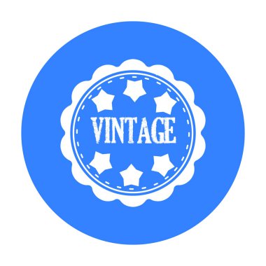 Vintage simge siyah stil beyaz arka plan üzerinde izole içinde. Etiket sembol stok vektör çizim.