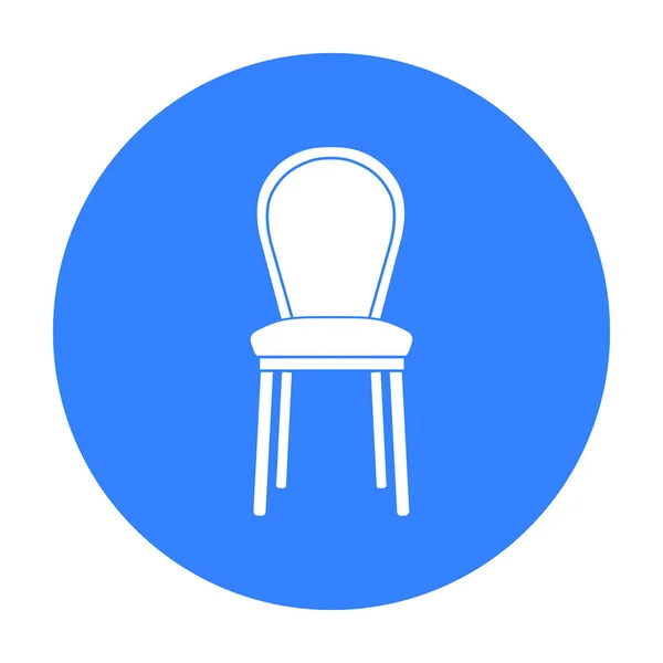 Klassische Stuhl-Ikone im schwarzen Stil isoliert auf weißem Hintergrund. Möbel und Home Interior Symbol Aktienvektor Illustration. — Stockvektor