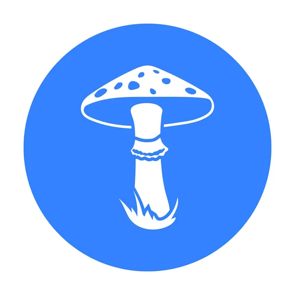 Amanita vektor ikonjára fekete stílus web — Stock Vector