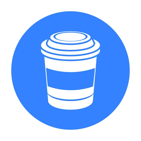 Icono de vector de café en estilo negro para web — Vector de stock