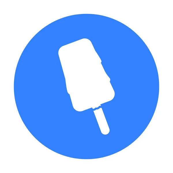 Ice cream wektor ikona w czarny styl dla sieci web — Wektor stockowy